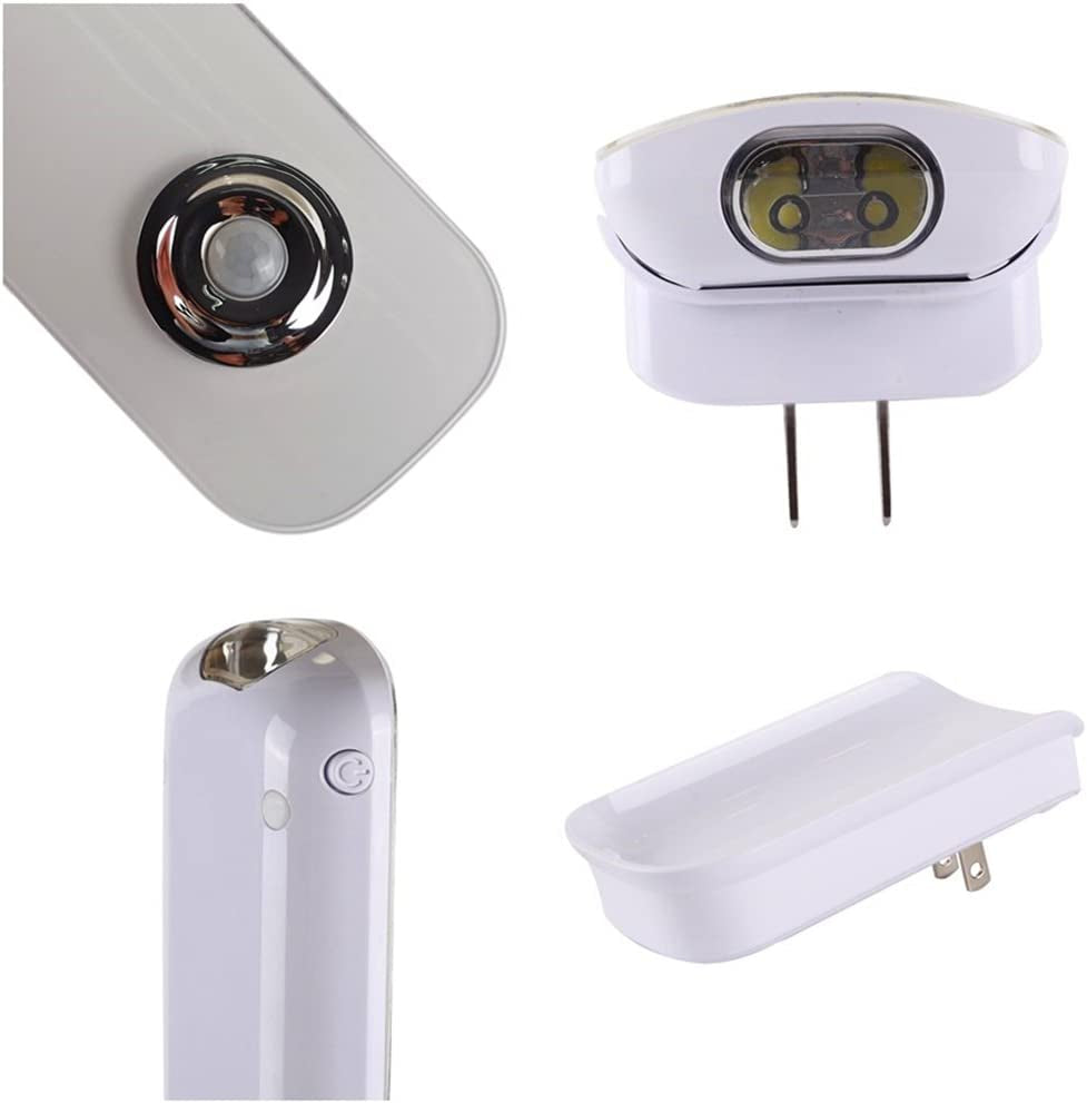 2 Pack LED Night Light Flashlight Motion Sensor Cut Light 3-In-1, Rechargeable Emergency Light, Auto Sensing Energy Saving Wall Mount Light Portable LED Torch White Small Size
